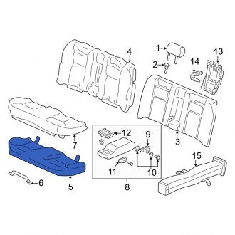 New OEM Genuine Acura, Rear Seat Cushion Pad - Part # 82132SZ3A61