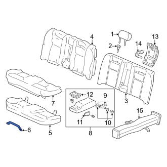 New OEM Genuine Acura, Rear Left Seat Cushion Pad Bracket - Part # 82533SP0000