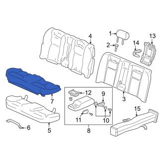 New OEM Genuine Acura, Rear Seat Cover - Part # 82131SZ3A61ZC