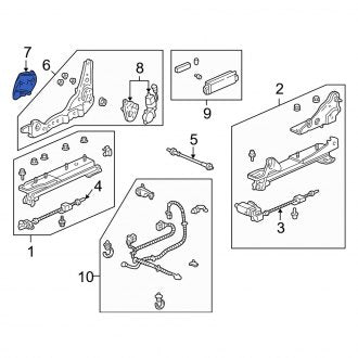 New OEM Genuine Acura, Right Seat Back Recliner Adjustment Mechanism Cover - Part # 81138SZ3003ZD