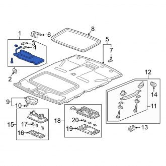 New OEM Genuine Acura, Right Sun Visor - Part # 83230SZ3A51ZA