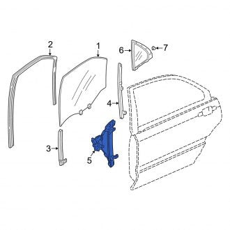 New OEM Genuine Acura, Rear Left Window Regulator - Part # 72750SZ3J13