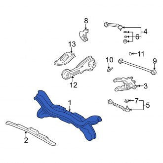 New OEM Genuine Acura, Rear Suspension Subframe Crossmember - Part # 50300SZ3A02