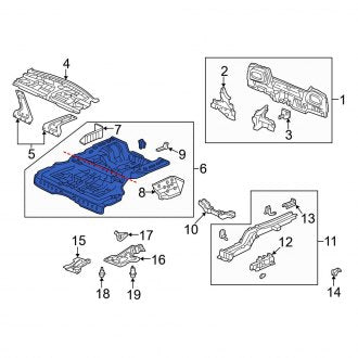 New OEM Genuine Acura, Rear Floor Pan - Part # 04655SZ3A04ZZ