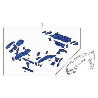 New OEM Genuine Acura, Front Frame Side Member Assembly - Part # 04691SL0A00ZZ