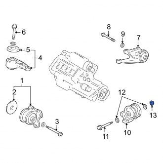 New OEM Genuine Acura, Manual Transmission Mount Nut - Part # 90367SL0000