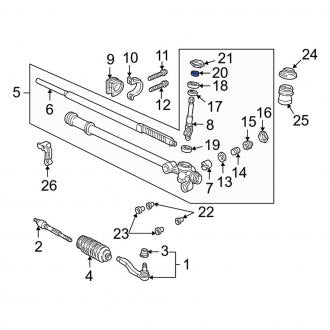 New OEM Genuine Acura, Rack And Pinion Steering Pinion Shaft Nut - Part # 53426SL0A01