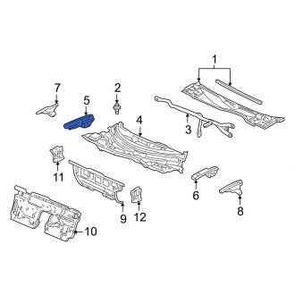 New OEM Genuine Acura, Right Cowl Side Panel - Part # 61123SL0A00ZZ