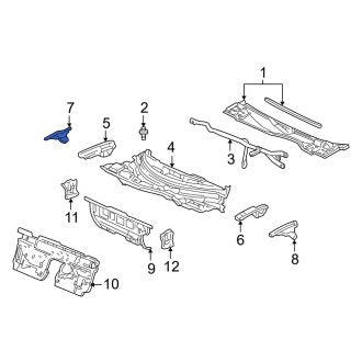 New OEM Genuine Acura, Right Cowl Extension - Part # 60615SL0300ZZ