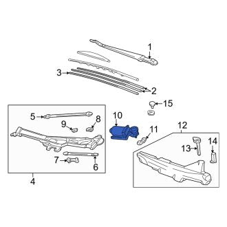 New OEM Genuine Acura, Windshield Wiper Motor - Part # 76505SL0A01