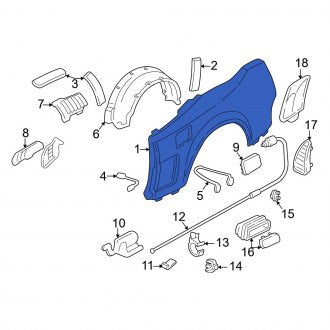 New OEM Genuine Acura, Rear Right Quarter Panel - Part # 63160SL0A02ZZ