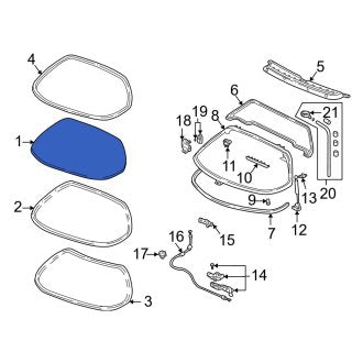 New OEM Genuine Acura, Rear Back Glass - Part # 73600SL0505