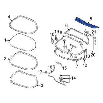 New OEM Genuine Acura, Rear Lower Back Glass Reveal Molding - Part # 74890SL0000