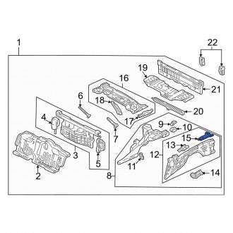 New OEM Genuine Acura, Rear Left Quarter Panel Gutter - Part # 66571SL0300ZZ