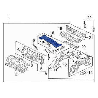 New OEM Genuine Acura, Rear Package Tray - Part # 66530SL0320ZZ