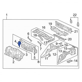 New OEM Genuine Acura, Rear Center Right Partition Panel - Part # 65619SL0300ZZ