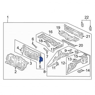 New OEM Genuine Acura, Rear Center Left Partition Panel - Part # 65669SL0300ZZ