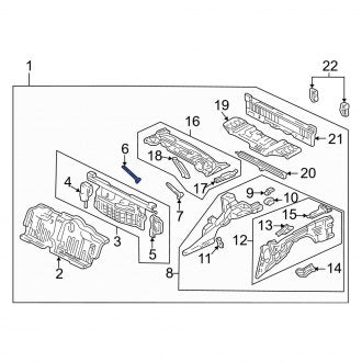 New OEM Genuine Acura, Rear Right Partition Panel Bracket - Part # 65645SL0310ZZ