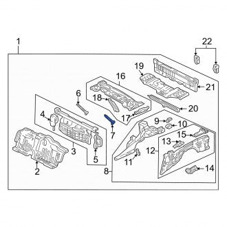 New OEM Genuine Acura, Rear Left Partition Panel Bracket - Part # 65695SL0310ZZ