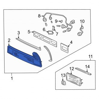 New OEM Genuine Acura, Rear Left Tail Light Housing - Part # 33551SL0A02
