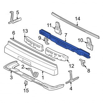 New OEM Genuine Acura, Rear Bumper Impact Bar - Part # 71530SL0A01