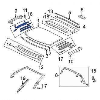 New OEM Genuine Acura, Right Roof Molding - Part # 85140SL0T01ZZ