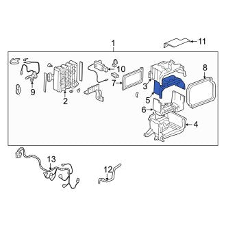 New OEM Genuine Acura, Upper Inner A/C Evaporator Core Case Insulator - Part # 80205SR3A00