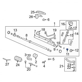 New OEM Genuine Acura, Rack And Pinion Housing Screw - Part # 53414S04J51