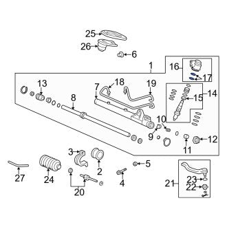 New OEM Genuine Acura, Rack And Pinion Housing Seal Kit - Part # 06532S04J51