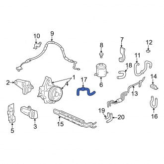 New OEM Genuine Acura, Power Steering Return Hose - Part # 53734SR3951