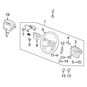 New OEM Genuine Acura, Steering Wheel - Part # 78500ST7A72ZA