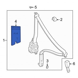 New OEM Genuine Acura, Right Seat Belt Anchor Plate Cover - Part # 81490ST7000