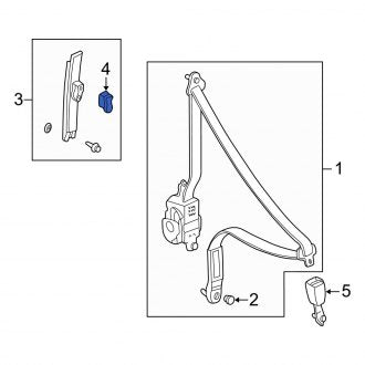 New OEM Genuine Acura, Seat Belt Height Adjuster Cover - Part # 81461S04J02ZB