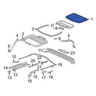 New OEM Genuine Acura, Sunroof Glass - Part # 70200ST7003