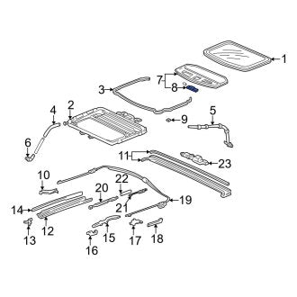 New OEM Genuine Acura, Sunroof Handle - Part # 83213SR4003ZB