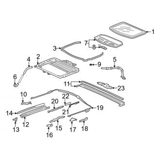 New OEM Genuine Acura, Sunroof Stopper - Part # 83213SF1000