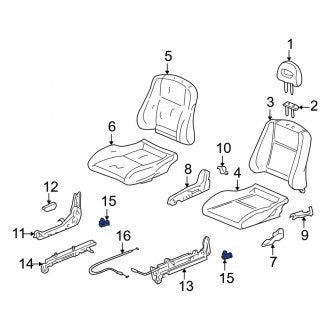 New OEM Genuine Acura, Right Seat Track Cover - Part # 81261SP0A03