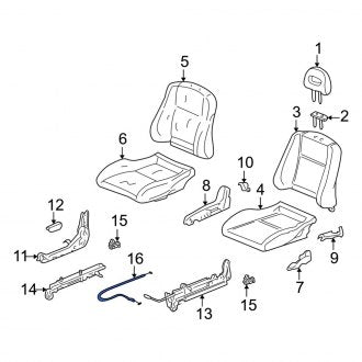 New OEM Genuine Acura, Seat Flex Cable - Part # 81235ST7005