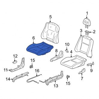 New OEM Genuine Acura, Right Seat Cover - Part # 81131ST7A61ZC