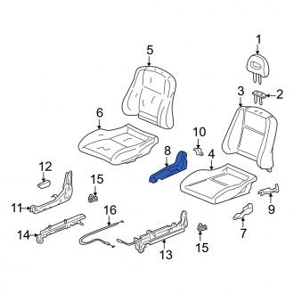 New OEM Genuine Acura, Right Outer Seat Trim Panel - Part # 81238SR3000ZR