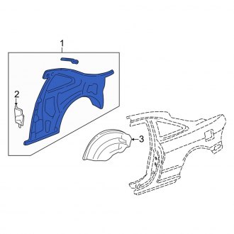 New OEM Genuine Acura, Rear Left Inner Quarter Panel - Part # 64700ST7320ZZ