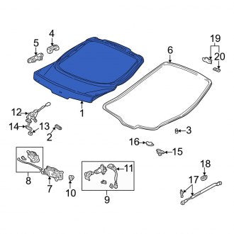 New OEM Genuine Acura, Rear Liftgate - Part # 68100ST7R01ZZ