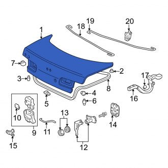 New OEM Genuine Acura, Rear Deck Lid - Part # 68500ST8A90ZZ