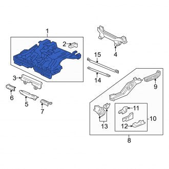 New OEM Genuine Acura, Rear Floor Pan - Part # 04655ST7A11ZZ