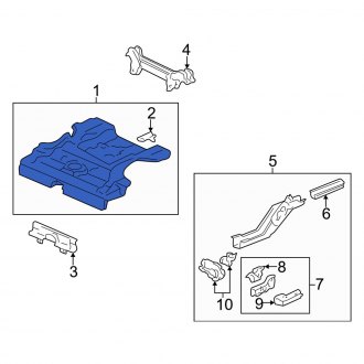 New OEM Genuine Acura, Rear Floor Pan - Part # 04655ST8305ZZ