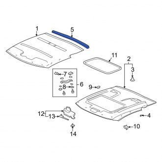 New OEM Genuine Acura, Roof Opening Trim - Part # 83260ST7010ZA