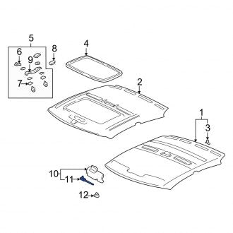 New OEM Genuine Acura, Right Sun Visor Support - Part # 83235SR3010ZA