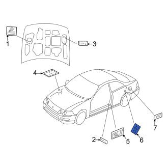 New OEM Genuine Acura, Child Lock Label - Part # 76501SA1600