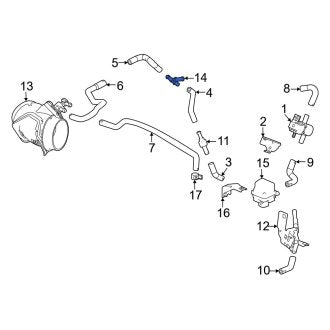 New OEM Genuine Acura, Secondary Air Injection Pump Hose Adapter - Part # 36177PCX003