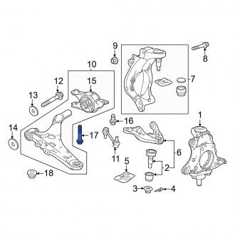 New OEM Genuine Acura, Suspension Control Arm Bolt - Part # 90160T20A00